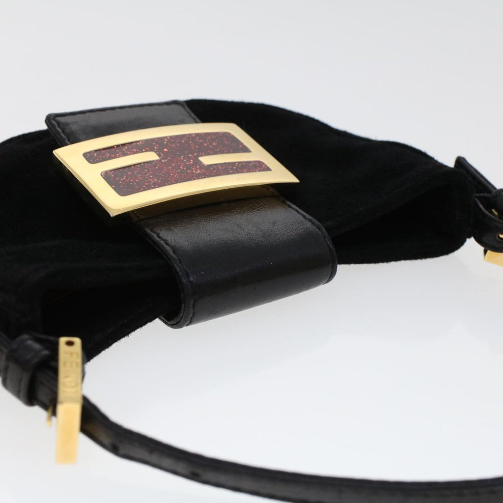 FENDI Mini Mamma Baguette Hand Bag Suede Black 2288-26673-009 44045