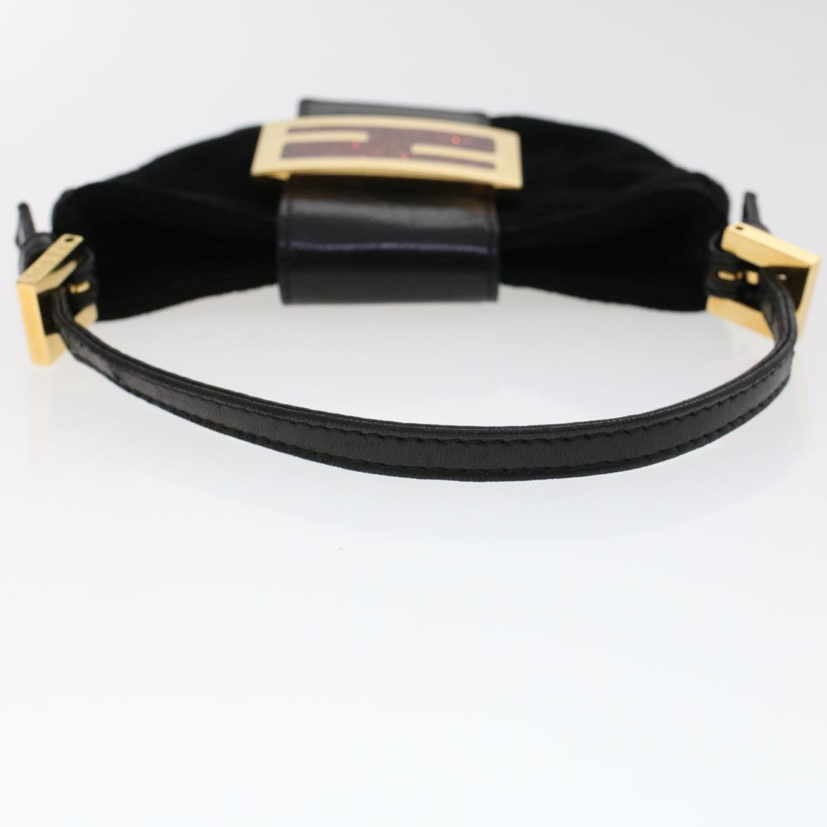 FENDI Mini Mamma Baguette Hand Bag Suede Black 2288-26673-009 44045