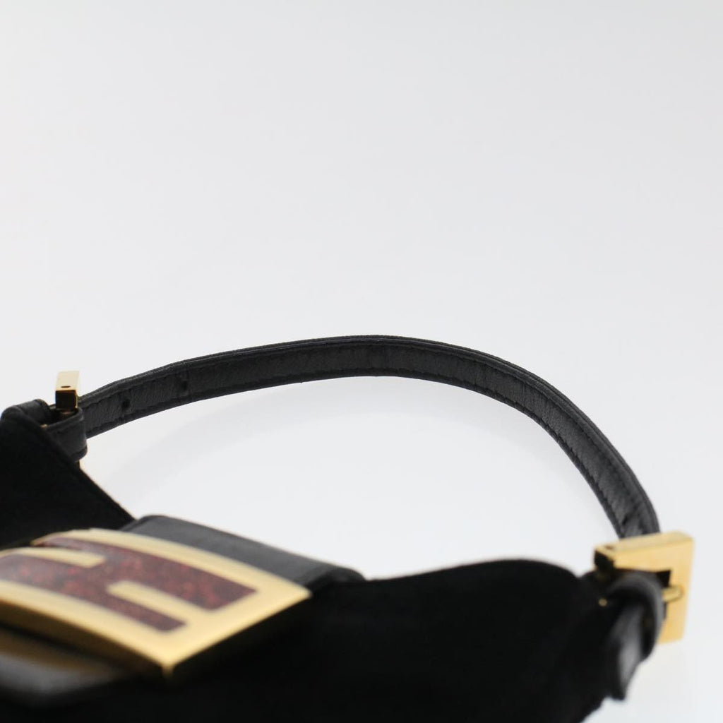 FENDI Mini Mamma Baguette Hand Bag Suede Black 2288-26673-009 44045