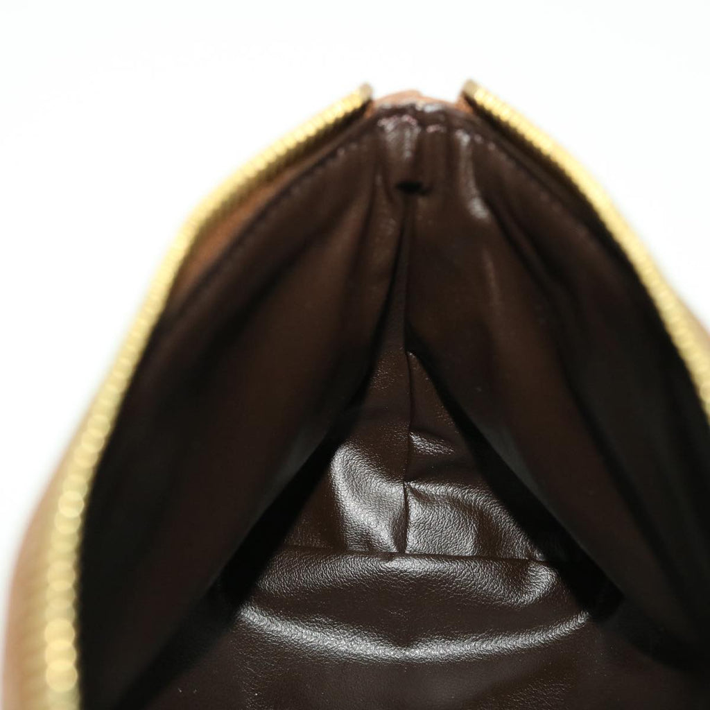 FENDI Pecan Canvas Pouch Black Brown 44067