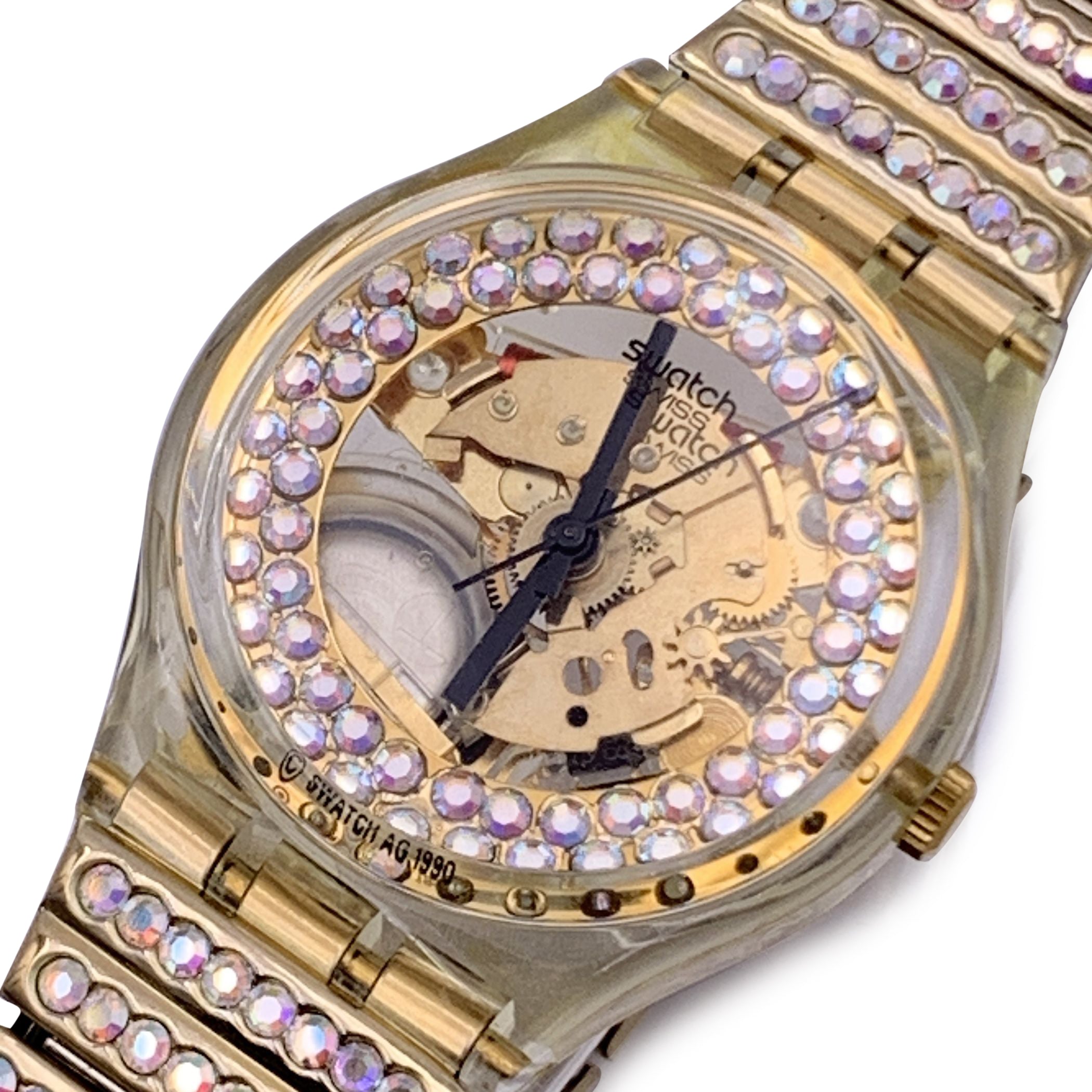 Swatch Special 1990 Hollywood Dream Gz116 Wrist Watch With Box