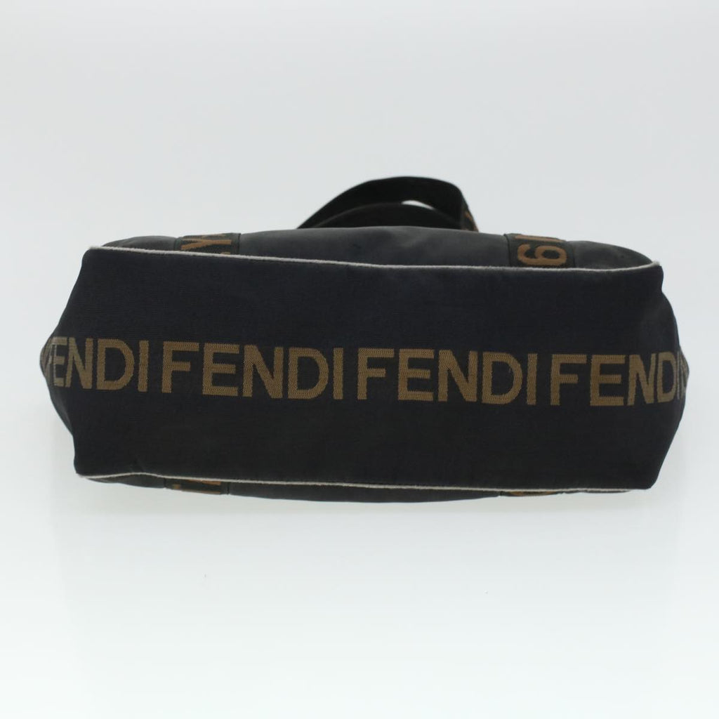 FENDI Tote Bag Nylon Black Brown 44164