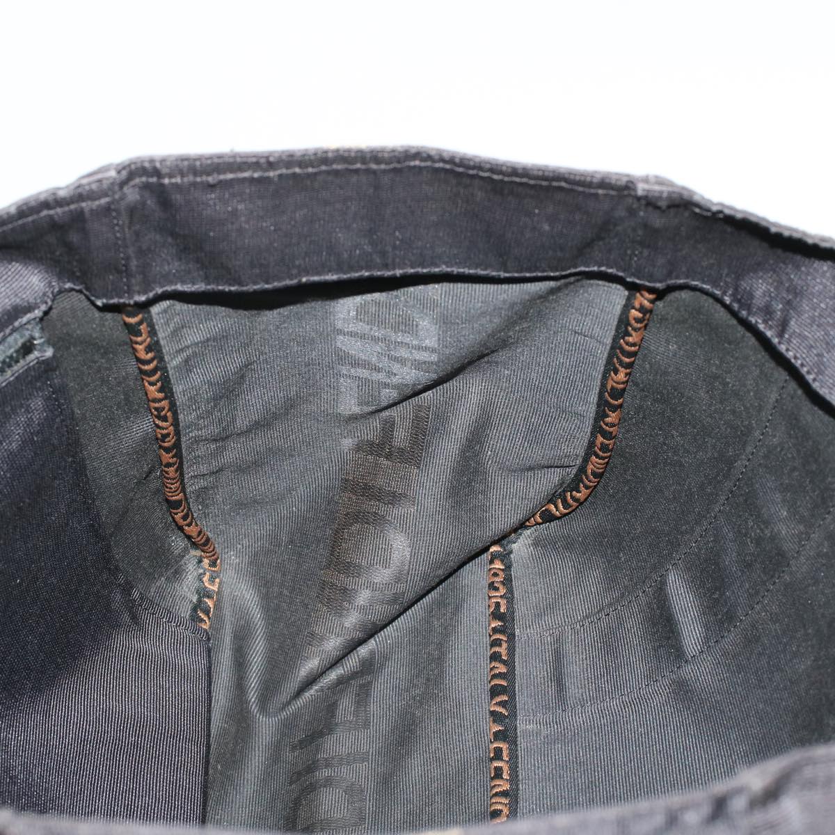 FENDI Tote Bag Nylon Black Brown 44164