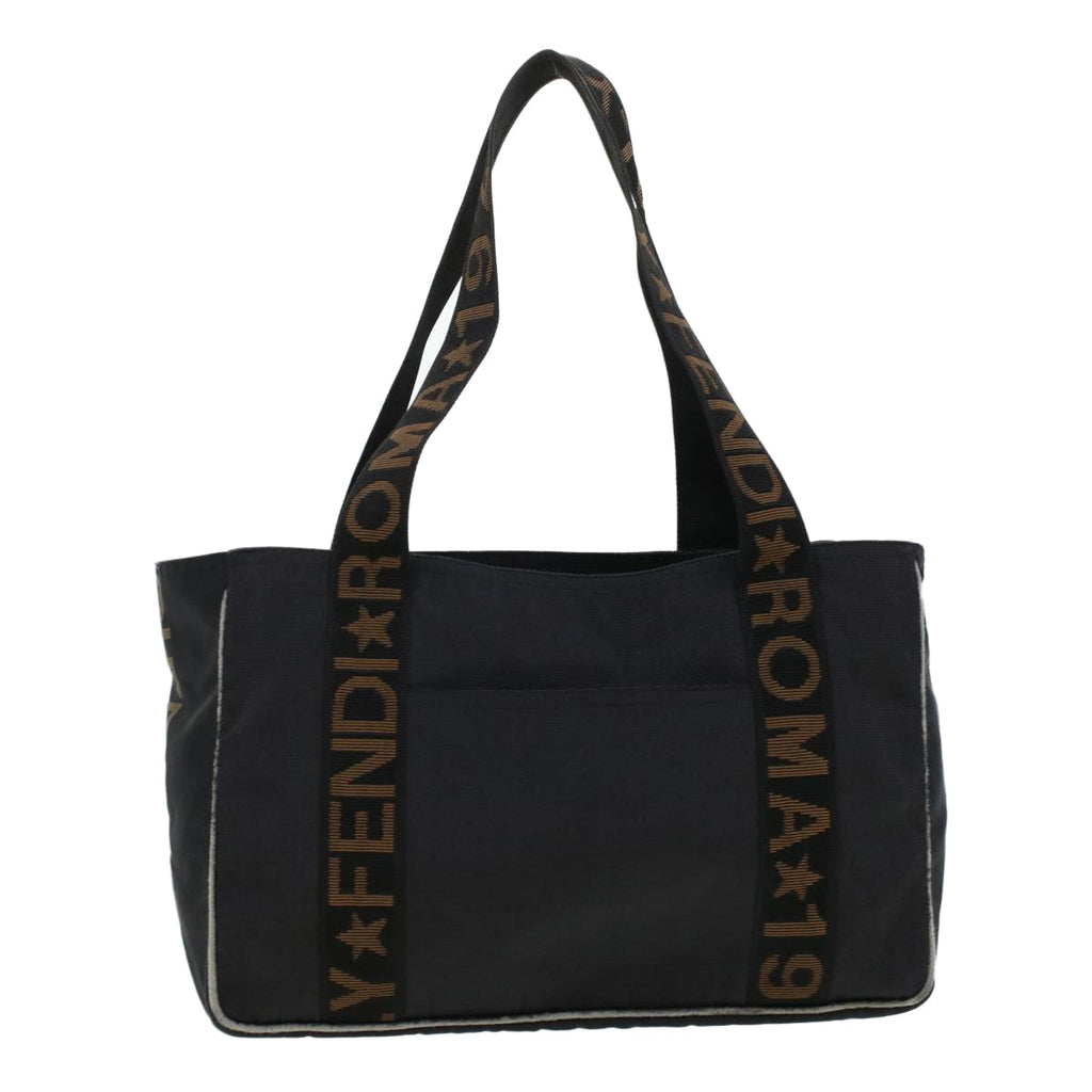 FENDI Tote Bag Nylon Black Brown 44164