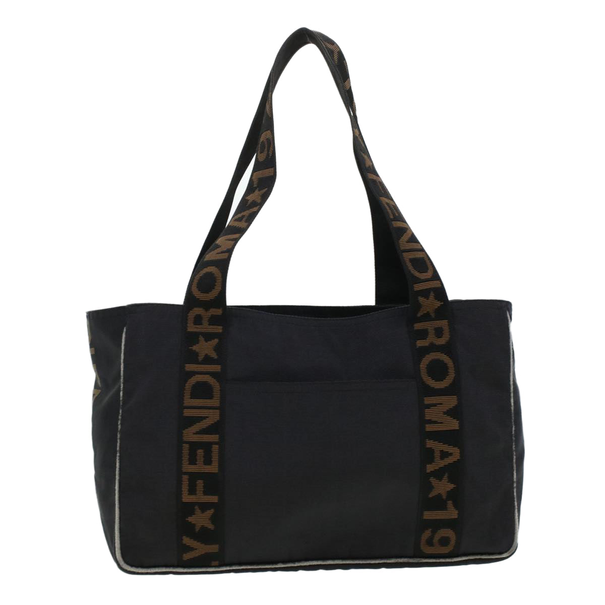 FENDI Tote Bag Nylon Black Brown 44164