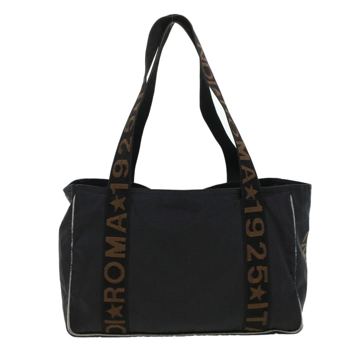 FENDI Tote Bag Nylon Black Brown 44164