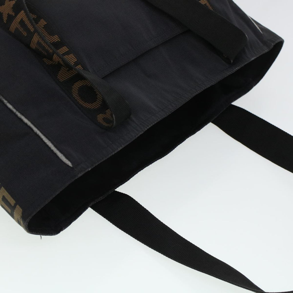 FENDI Tote Bag Nylon Black Brown 44164