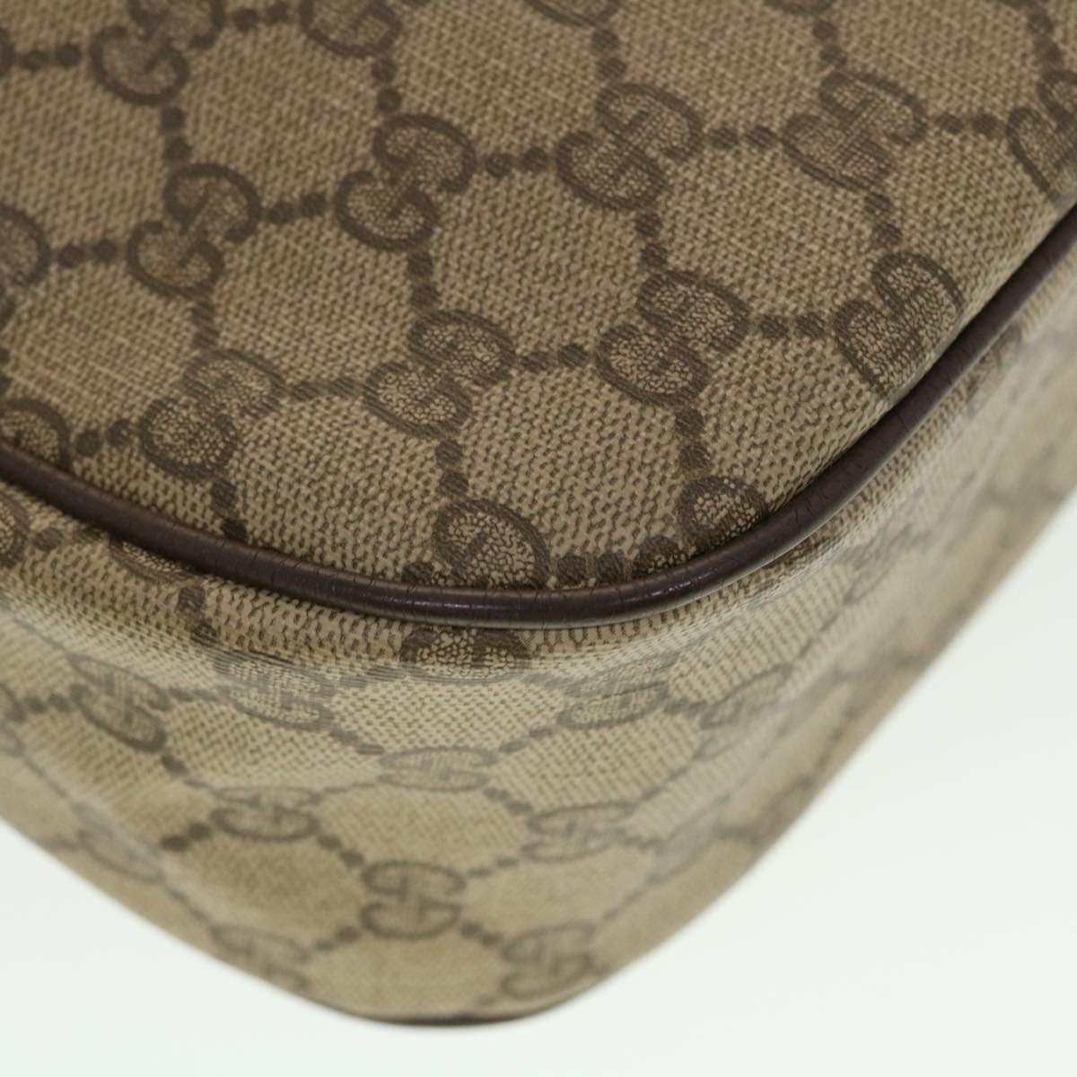 GUCCI GG Canvas Web Sherry Line Shoulder Bag Beige Red 89.02.032 44255