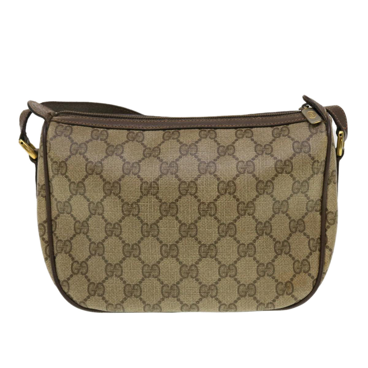 GUCCI GG Canvas Web Sherry Line Shoulder Bag Beige Red 89.02.032 44255
