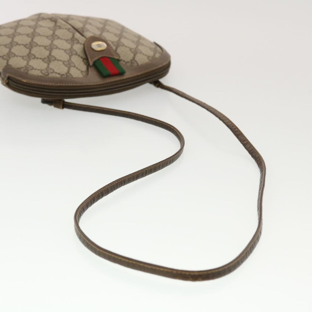 GUCCI GG Canvas Web Sherry Line Shoulder Bag Beige Red 904.02.047 44260