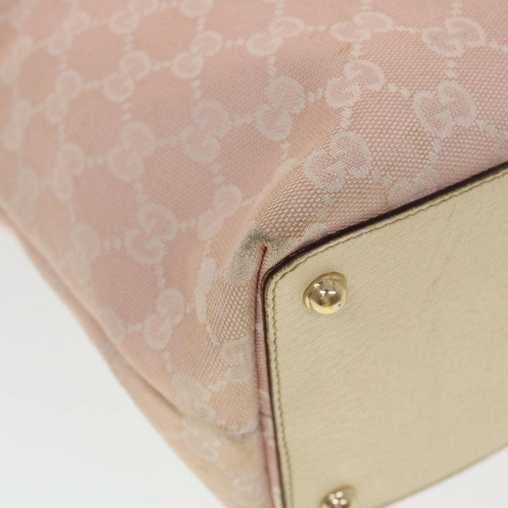GUCCI GG Canvas Tote Bag Pink 139552 44265