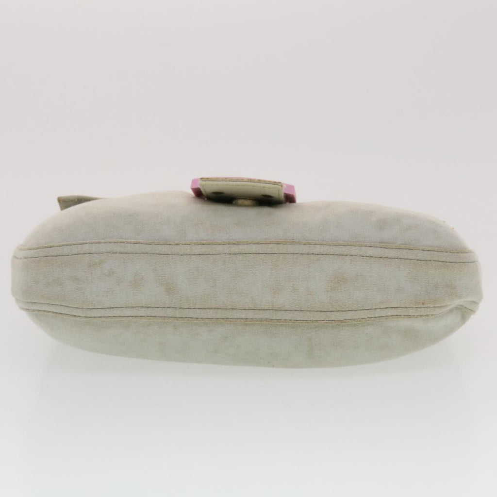 FENDI Mamma Baguette Shoulder Bag Canvas Gray 2305.26424.008 44273
