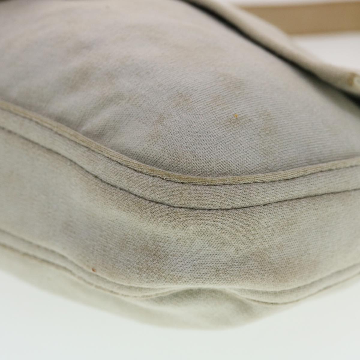 FENDI Mamma Baguette Shoulder Bag Canvas Gray 2305.26424.008 44273