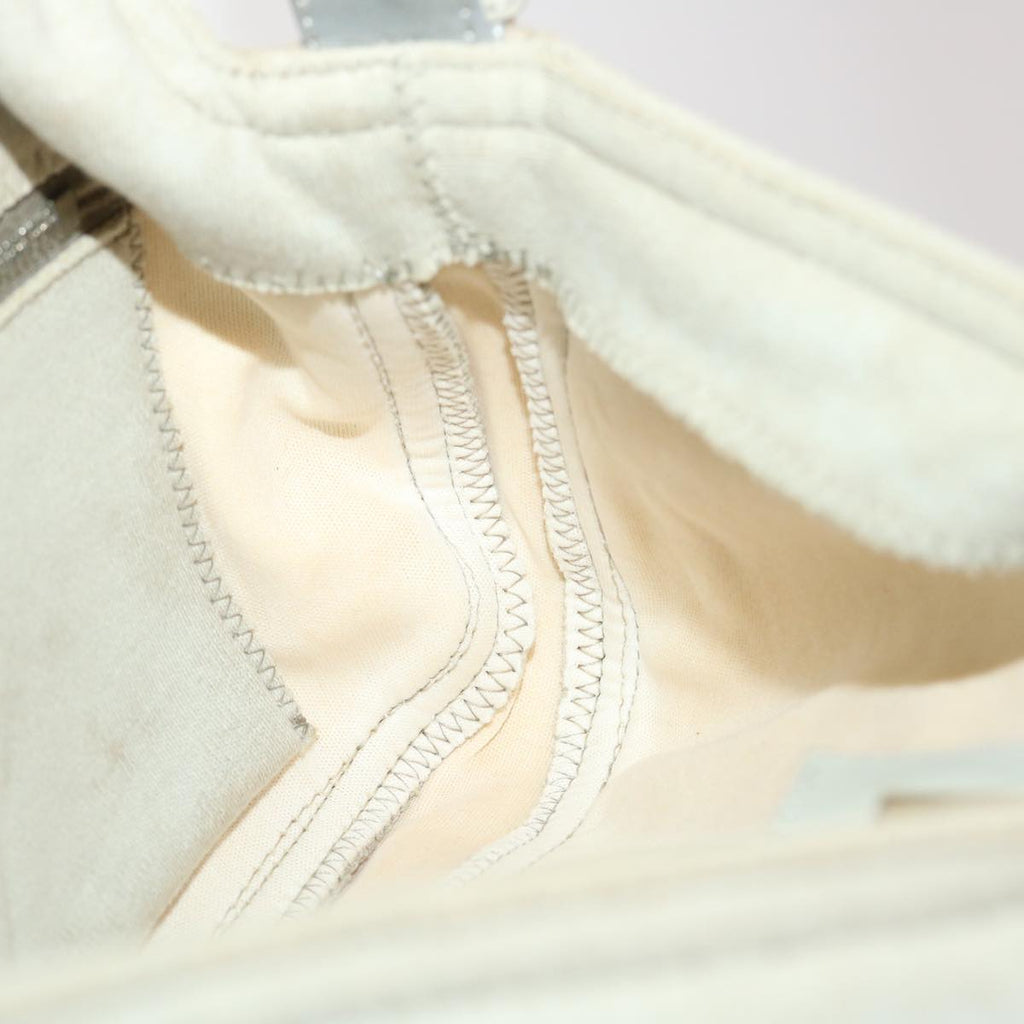 FENDI Mamma Baguette Shoulder Bag Canvas Gray 2305.26424.008 44273