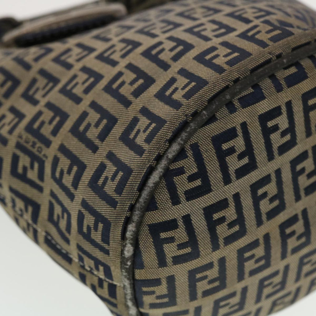 FENDI Zucchino Canvas Shoulder Bag Navy 2321-26765-018 44300