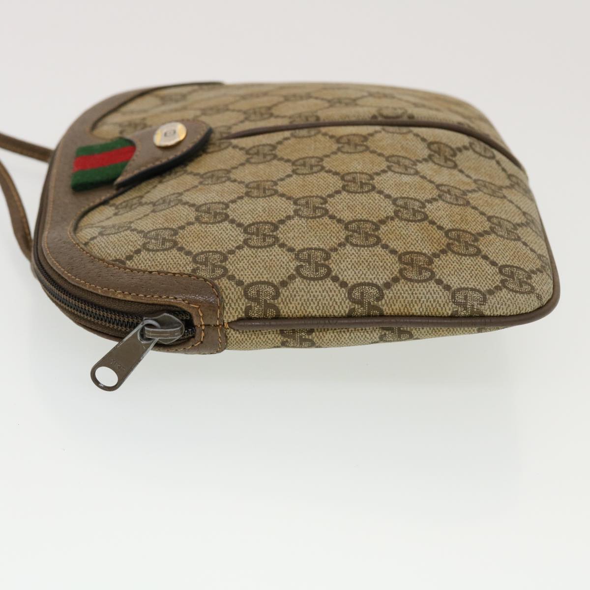 GUCCI GG Canvas Web Sherry Line Shoulder Bag Beige Red 904.02.047 44304