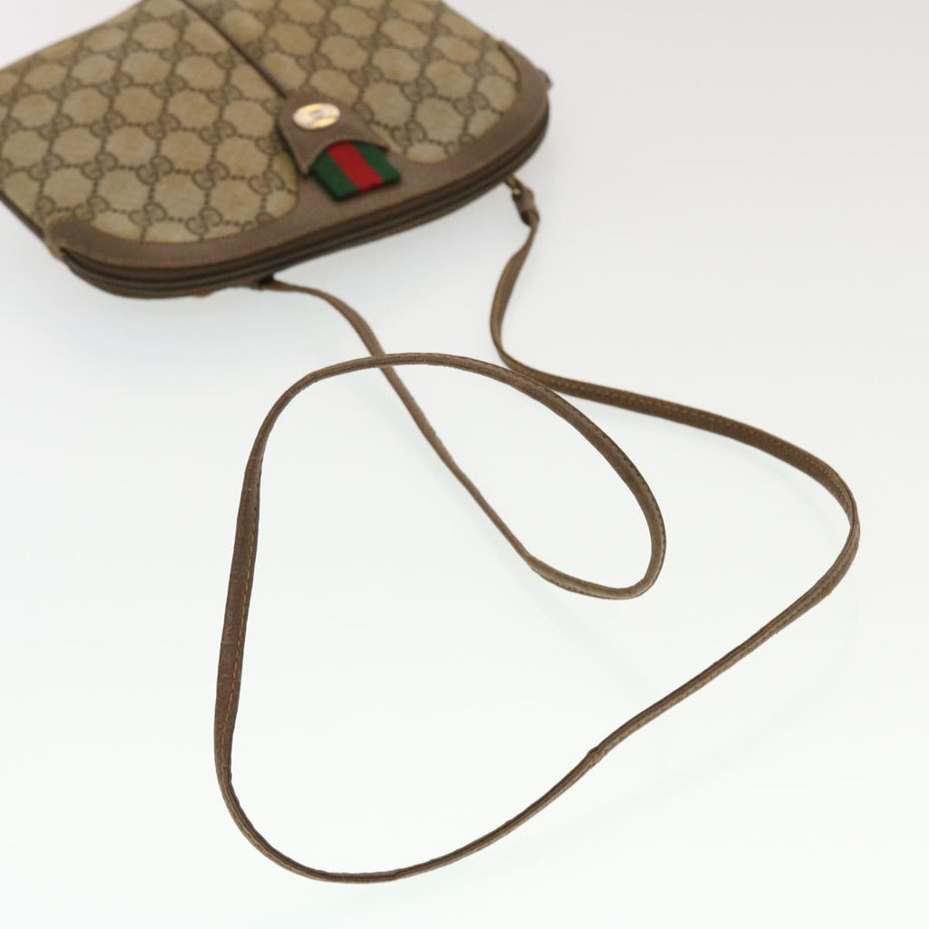 GUCCI GG Canvas Web Sherry Line Shoulder Bag Beige Red 904.02.047 44304