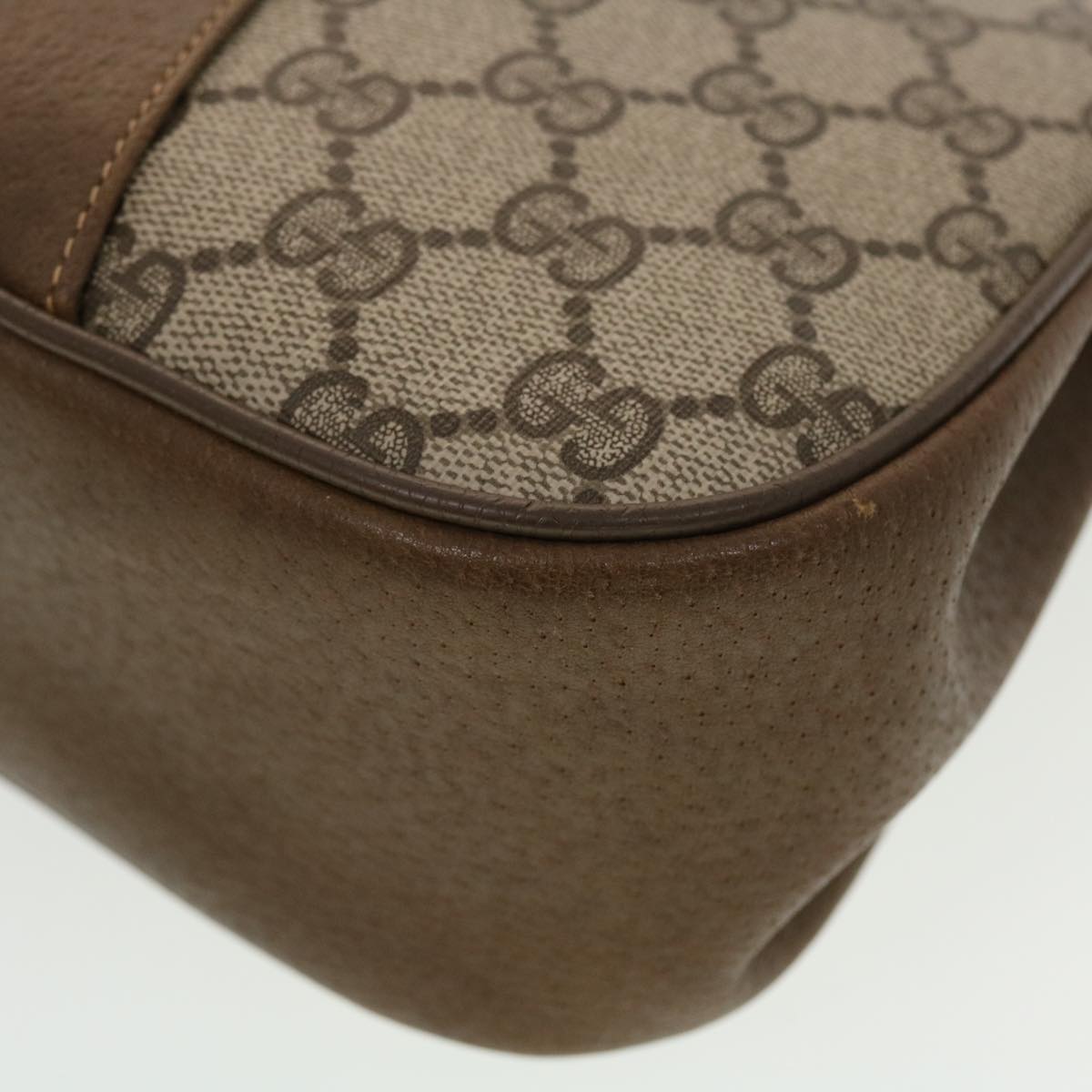 GUCCI GG Canvas Web Sherry Line Shoulder Bag Beige Red 116.02.024 44306