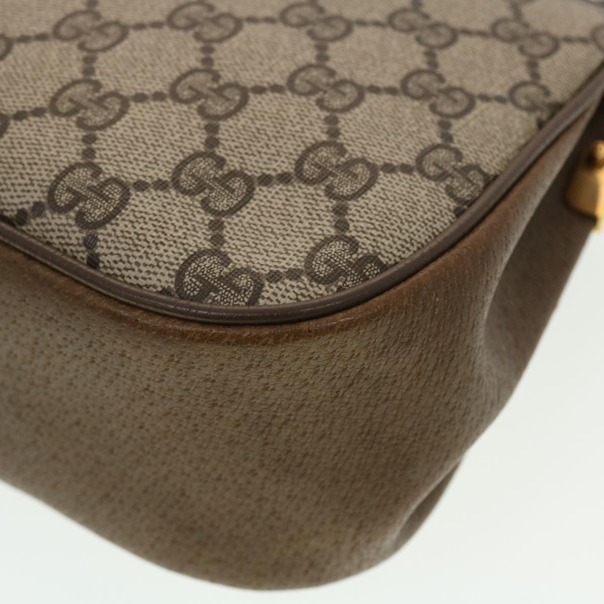 GUCCI GG Canvas Web Sherry Line Shoulder Bag Beige Red 116.02.024 44306
