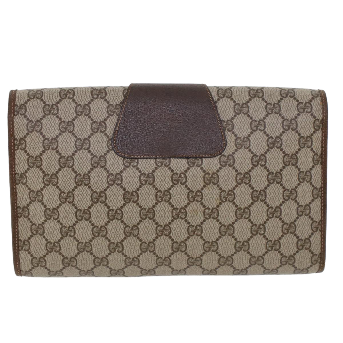 GUCCI GG Canvas Web Sherry Line Clutch Bag Beige Red Green 156.01.031 44314