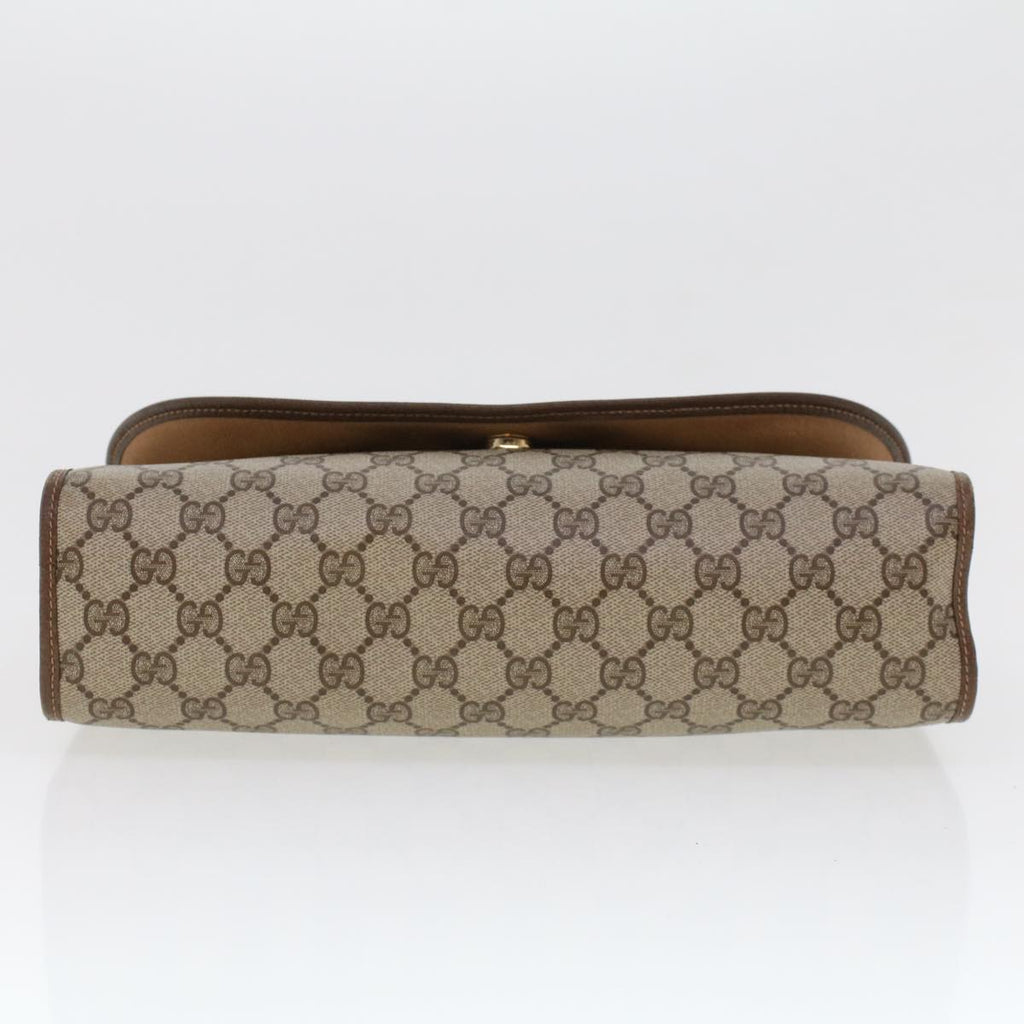 GUCCI GG Canvas Web Sherry Line Clutch Bag Beige Red Green 156.01.031 44314