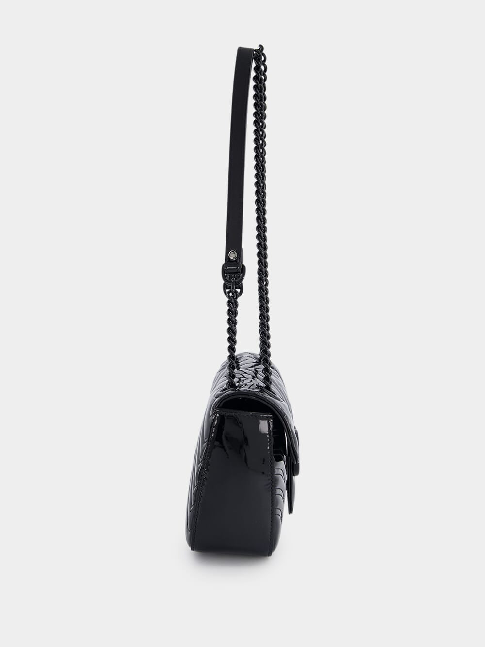 Small GG Marmont Patent-Leather Shoulder Bag