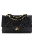 CHANEL Vintage Classic Double Flap Bag Quilted Lambskin Medium