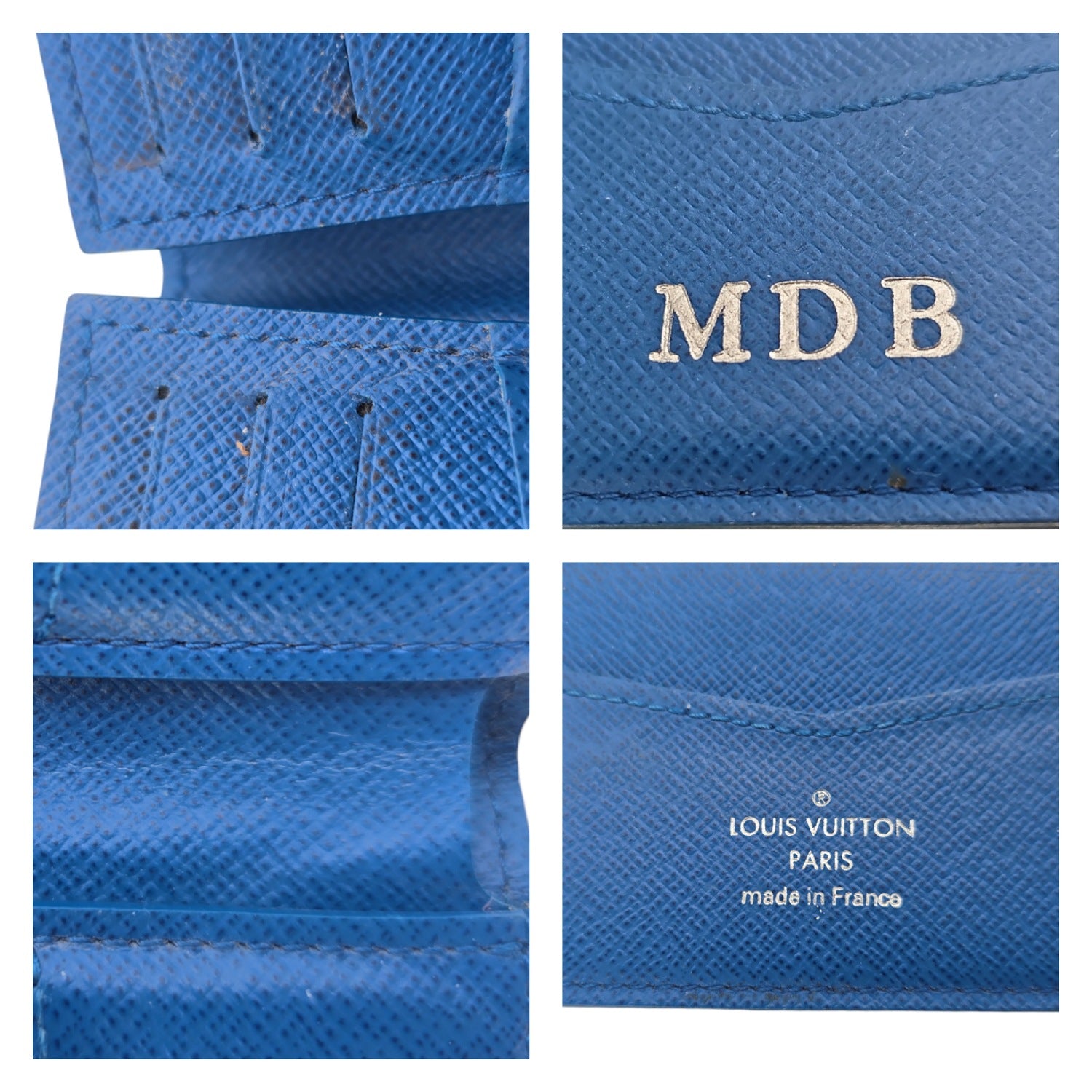 Louis Vuitton Damier Graphite Multiple Slender Bifold Wallet Blue