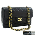CHANEL Vintage Classic Chain Shoulder Bag Flap Quilted Lambskin j97