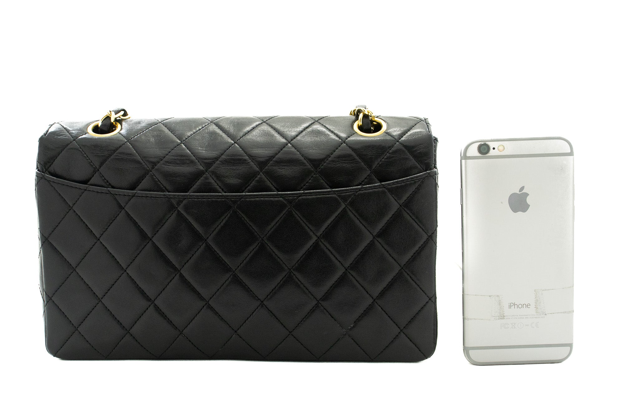 CHANEL Vintage Classic Chain Shoulder Bag Flap Quilted Lambskin j97