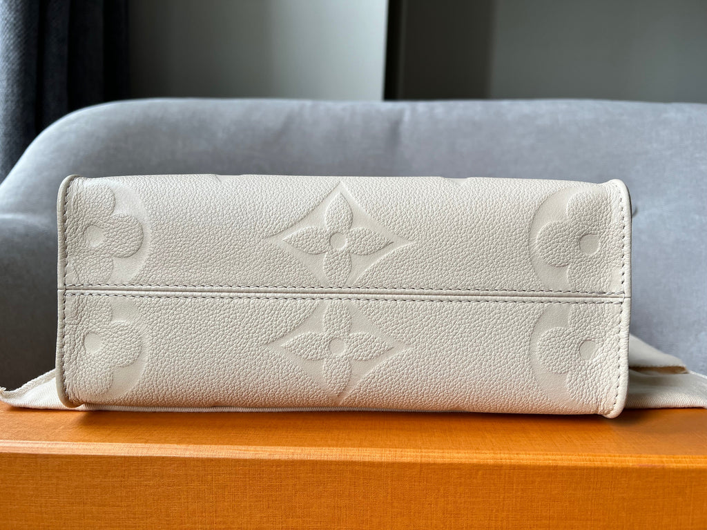 Louis Vuitton On the Go Crème PM Empreinte (RRP £2,380)
