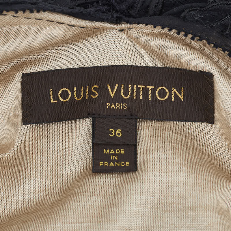 Louis Vuitton Nonerth Sleeve One Earrings Size 36 Beige Black Silk  Louis Vuitton