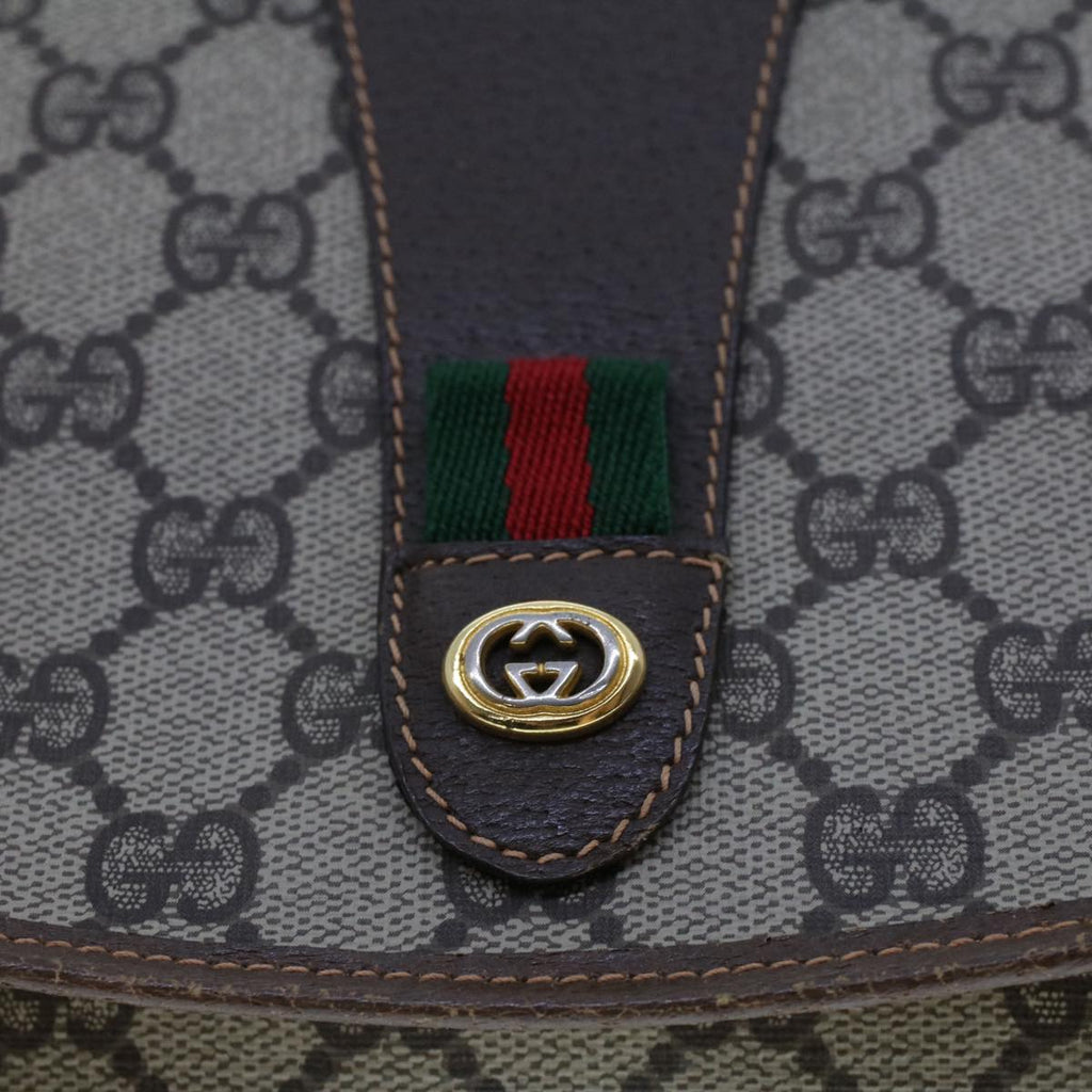 GUCCI GG Canvas Web Sherry Line Clutch Bag Beige Red Green 156.01.030 44751