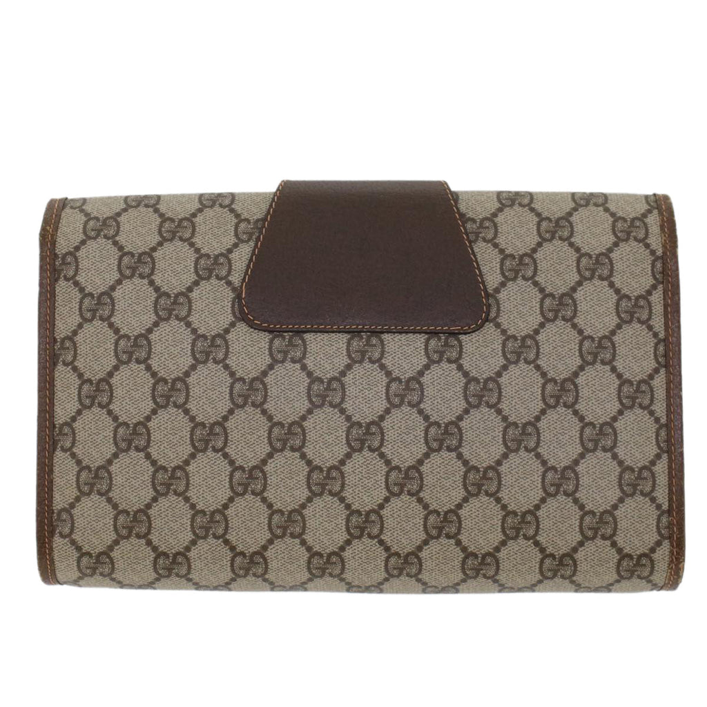 GUCCI GG Canvas Web Sherry Line Clutch Bag Beige Red Green 156.01.030 44751