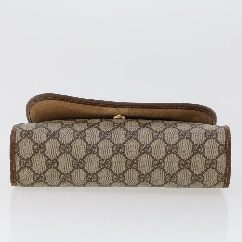 GUCCI GG Canvas Web Sherry Line Clutch Bag Beige Red Green 156.01.030 44751