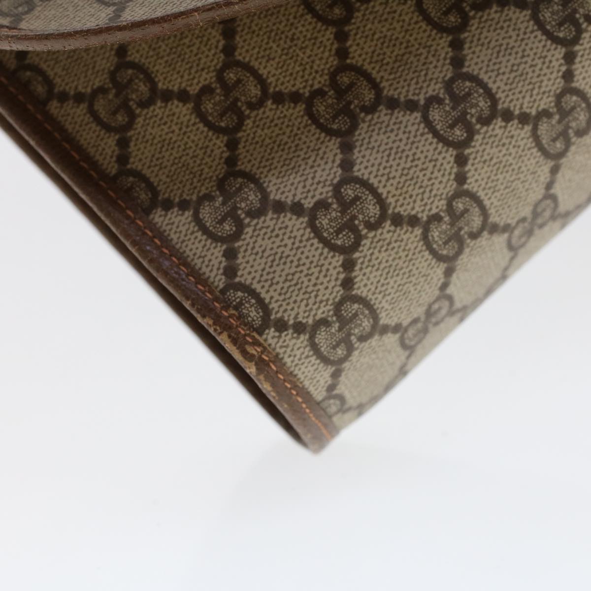 GUCCI GG Canvas Web Sherry Line Clutch Bag Beige Red Green 156.01.030 44751