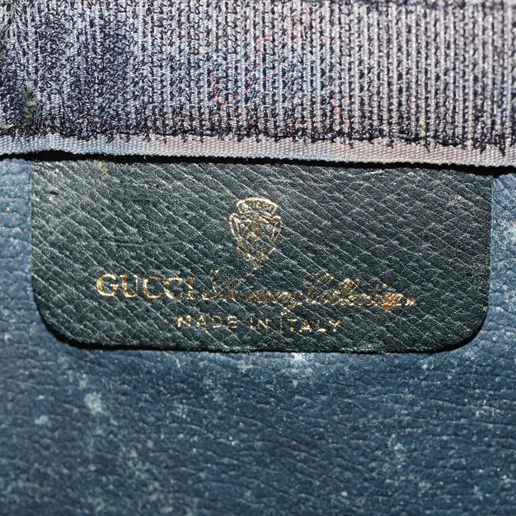 GUCCI GG Canvas Sherry Line Clutch Bag Gray Red Navy 64.014.2125.23 44752