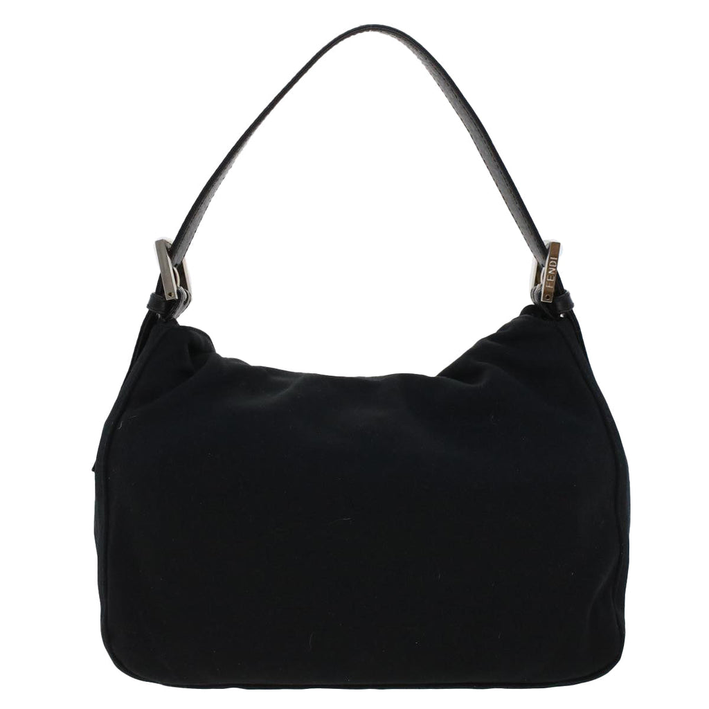 FENDI Mamma Baguette Shoulder Bag Nylon Black 2321.26426.008 44758