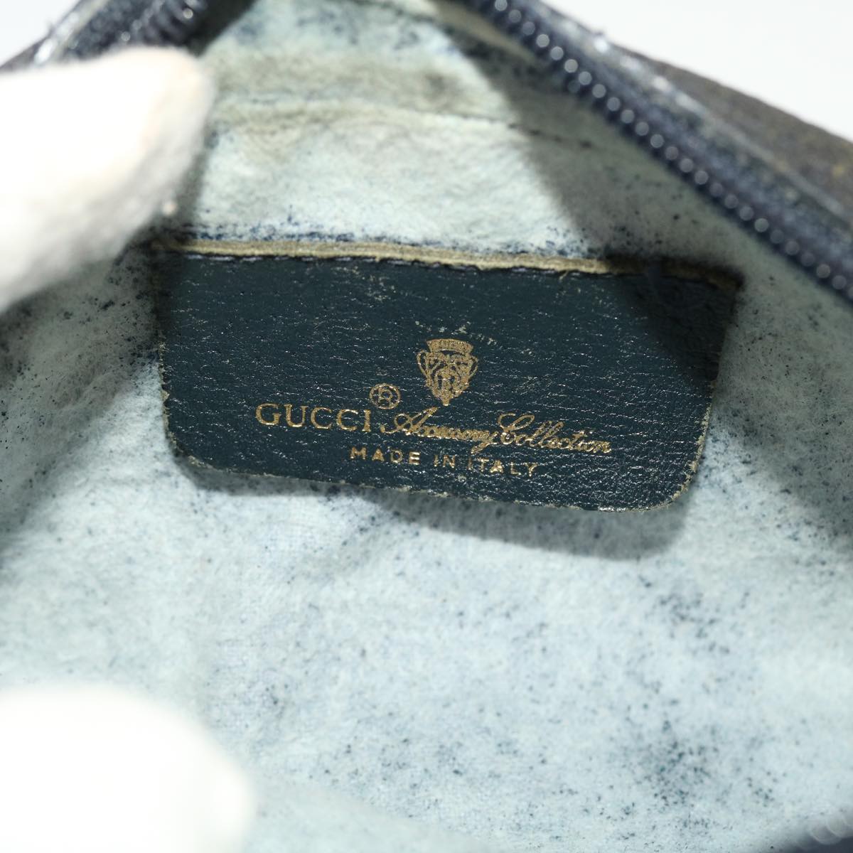 GUCCI GG Canvas Sherry Line Shoulder Bag PVC Leather Gray Red Navy 44784