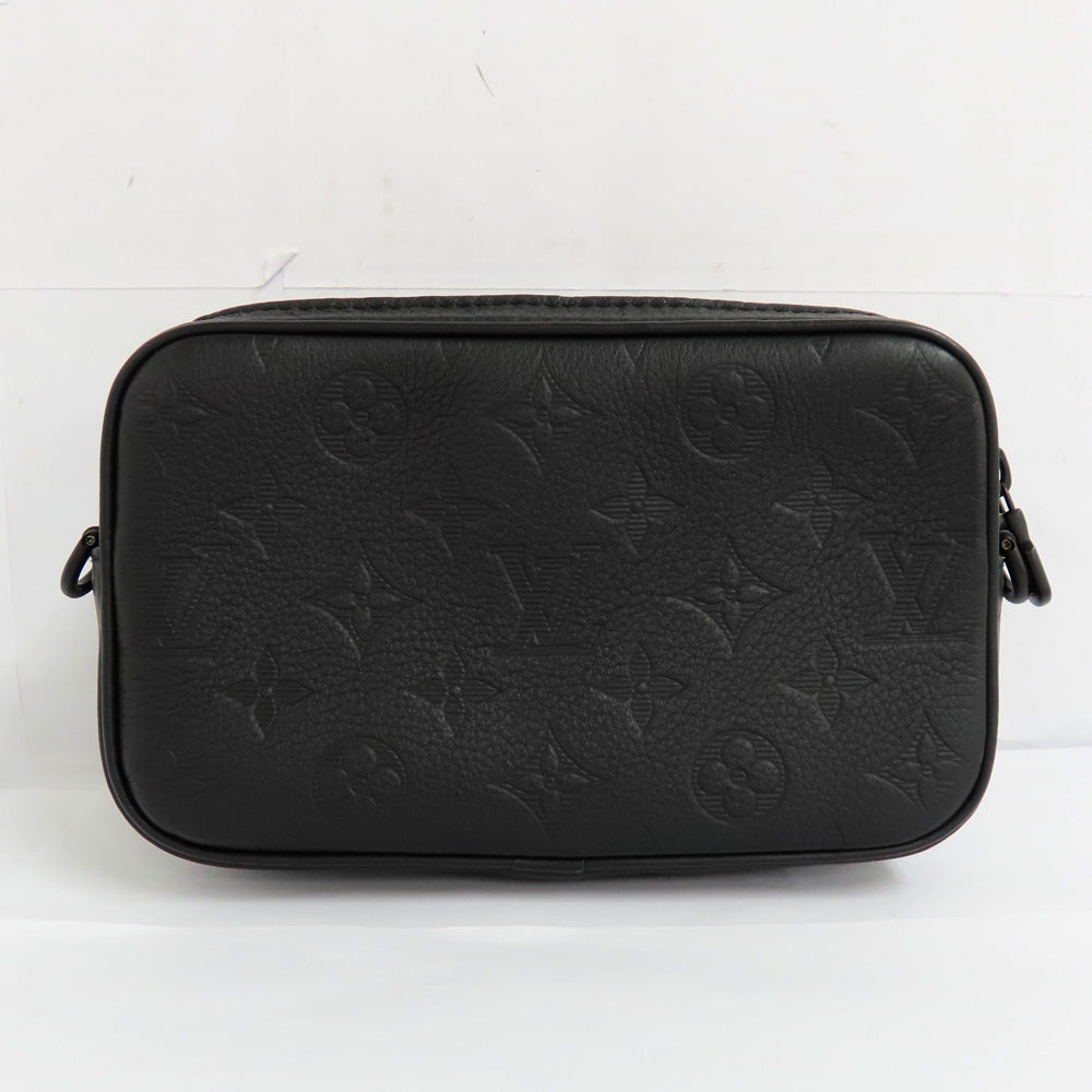Louis Vuitton Alma Wearable Wallet NV M82544 Monogram Shadow Black Shoulder Bag Cross Body Leather Mens Unisex