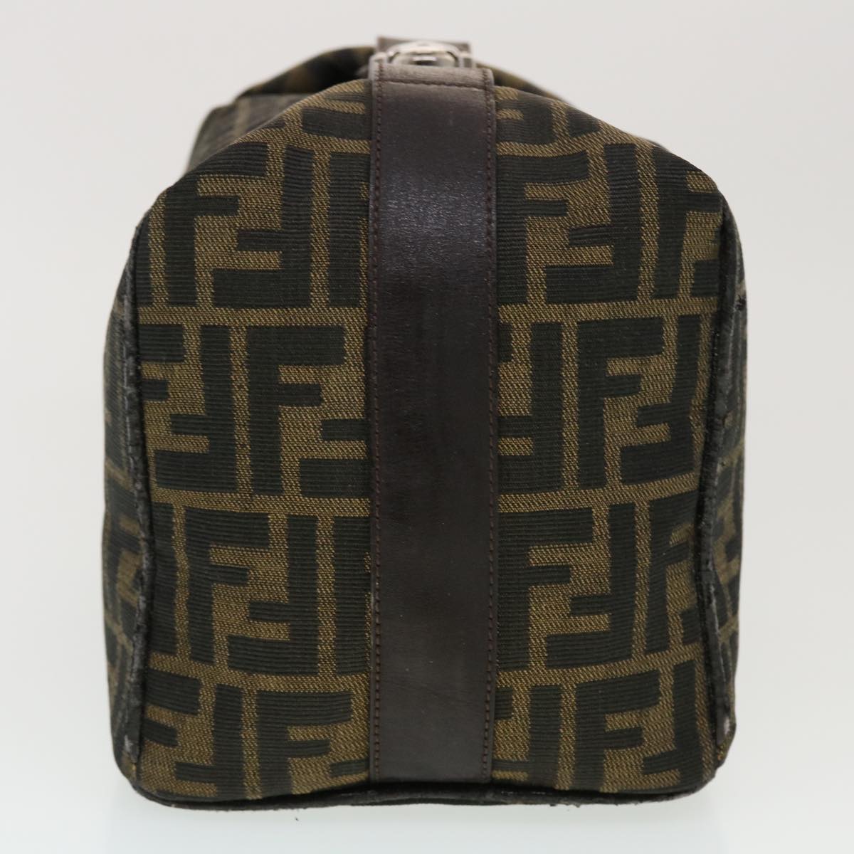FENDI Zucca Canvas Hand Bag Black Brown  44805