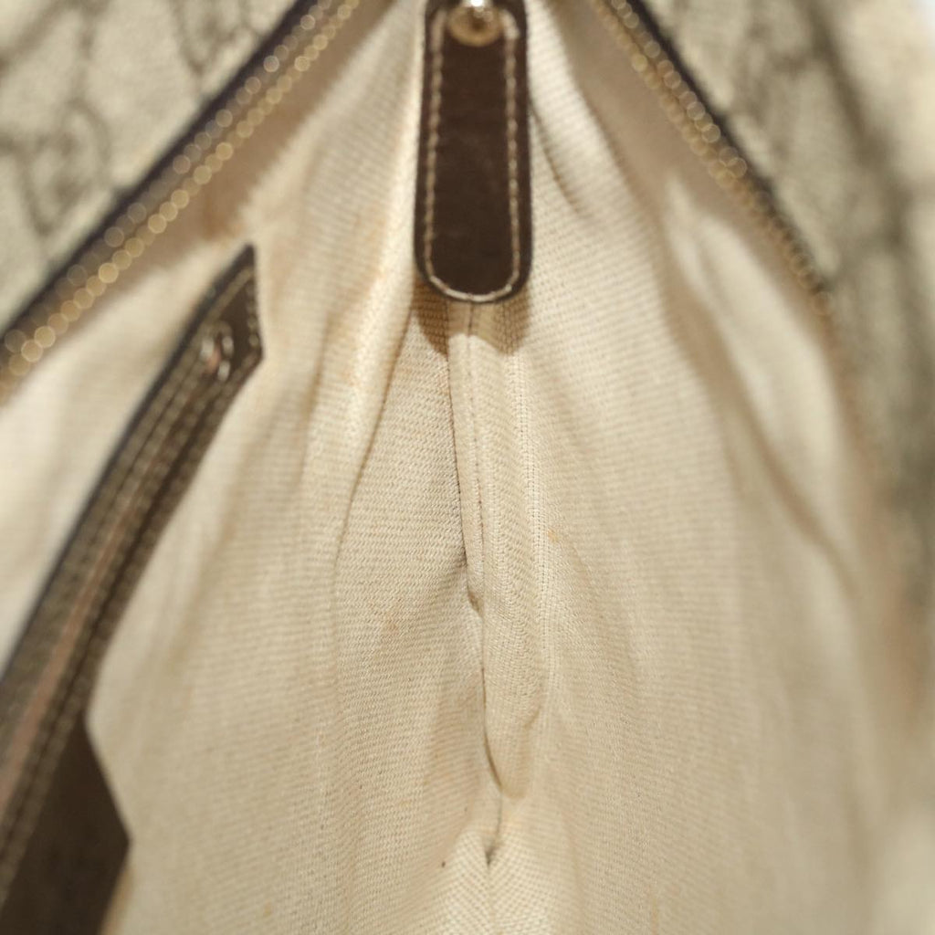 GUCCI GG Canvas Shoulder Bag PVC Leather Beige 295257 44808