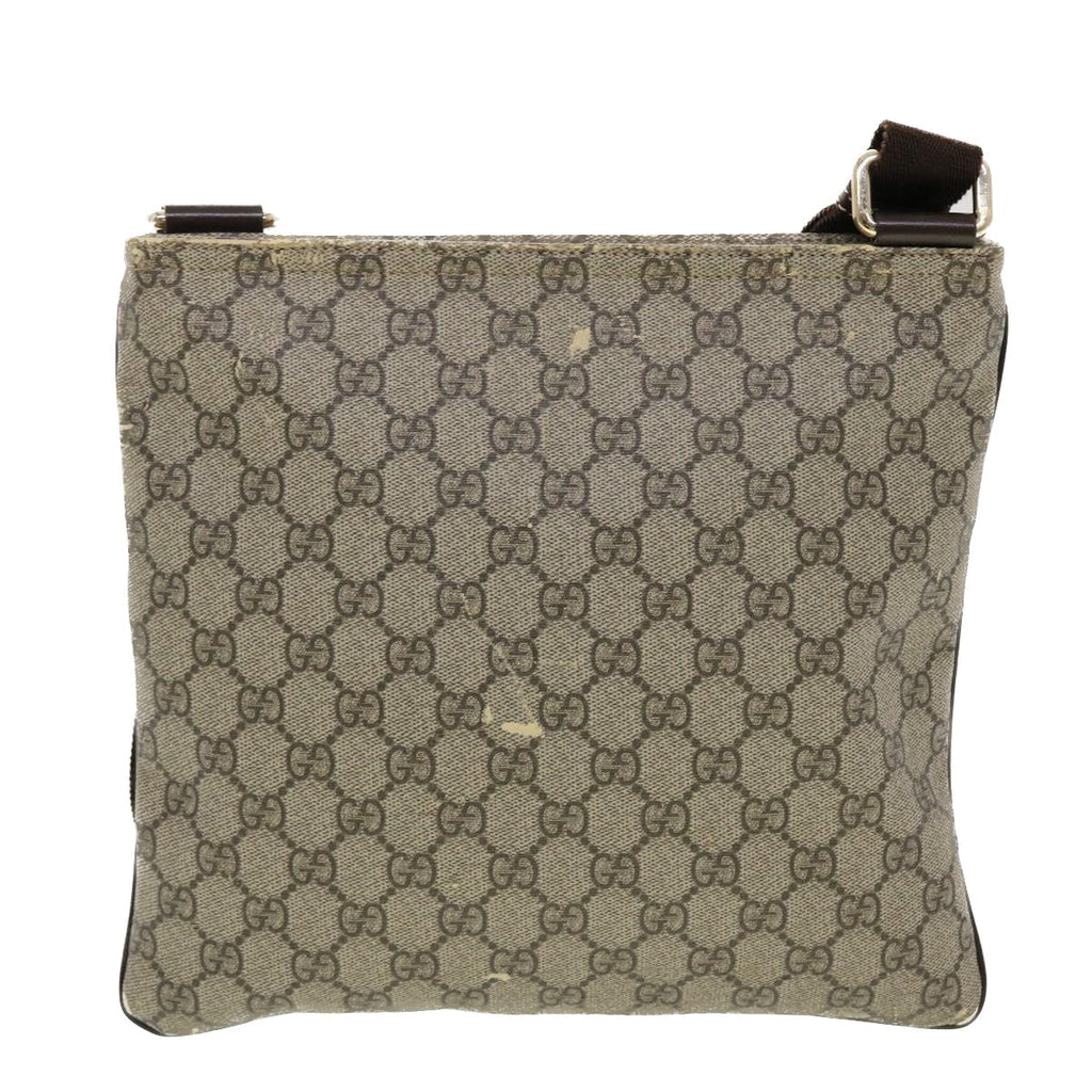 GUCCI GG Canvas Shoulder Bag PVC Leather Beige 295257 44808
