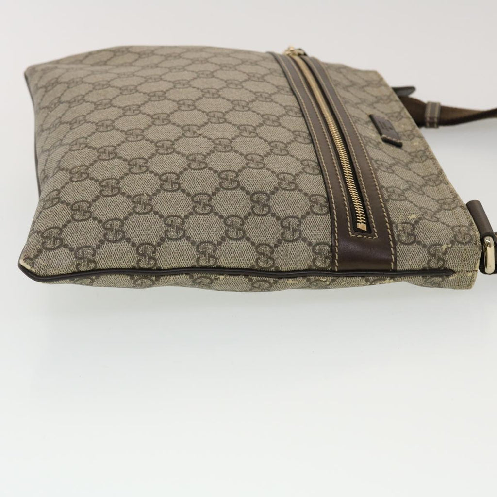GUCCI GG Canvas Shoulder Bag PVC Leather Beige 295257 44808