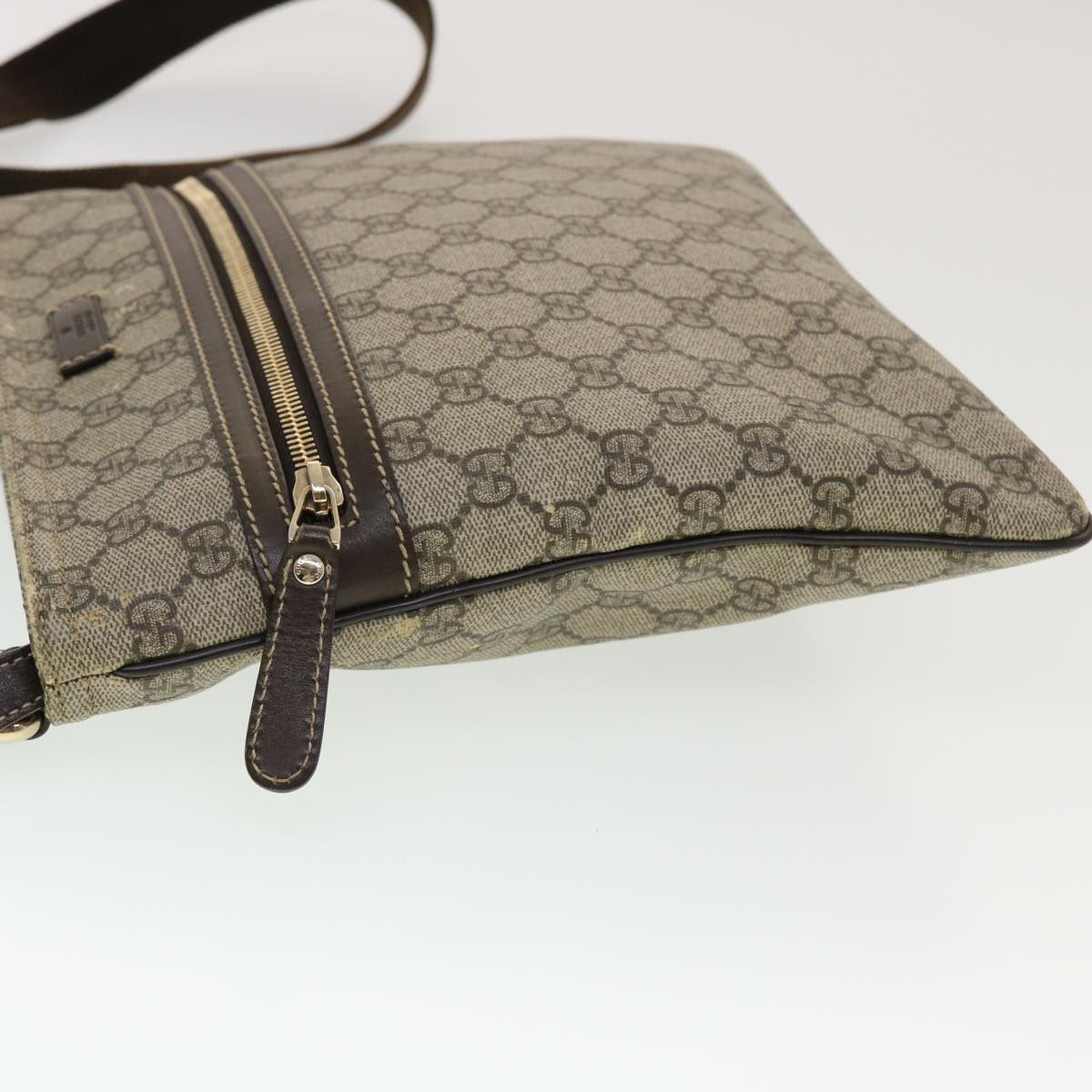 GUCCI GG Canvas Shoulder Bag PVC Leather Beige 295257 44808