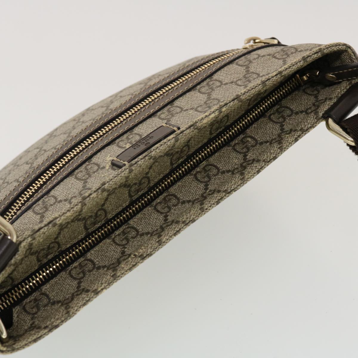 GUCCI GG Canvas Shoulder Bag PVC Leather Beige 295257 44808