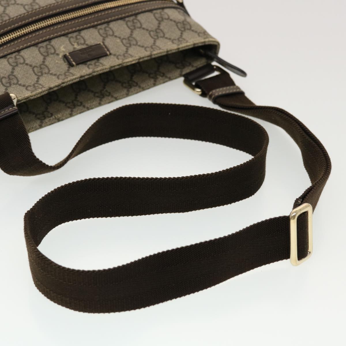 GUCCI GG Canvas Shoulder Bag PVC Leather Beige 295257 44808