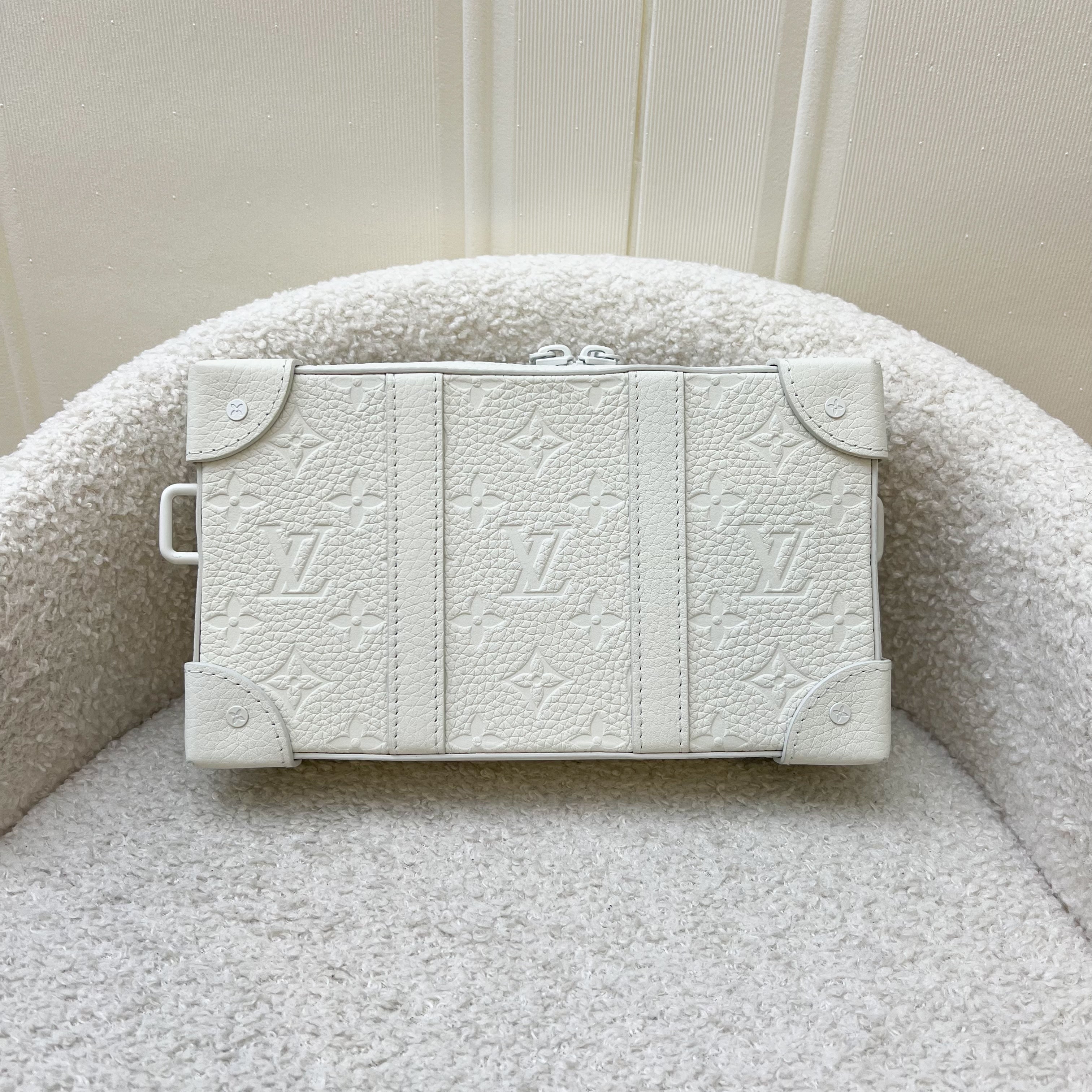 LV Soft Trunk Wallet with Graphic Print in Powder White Monogram and White HW