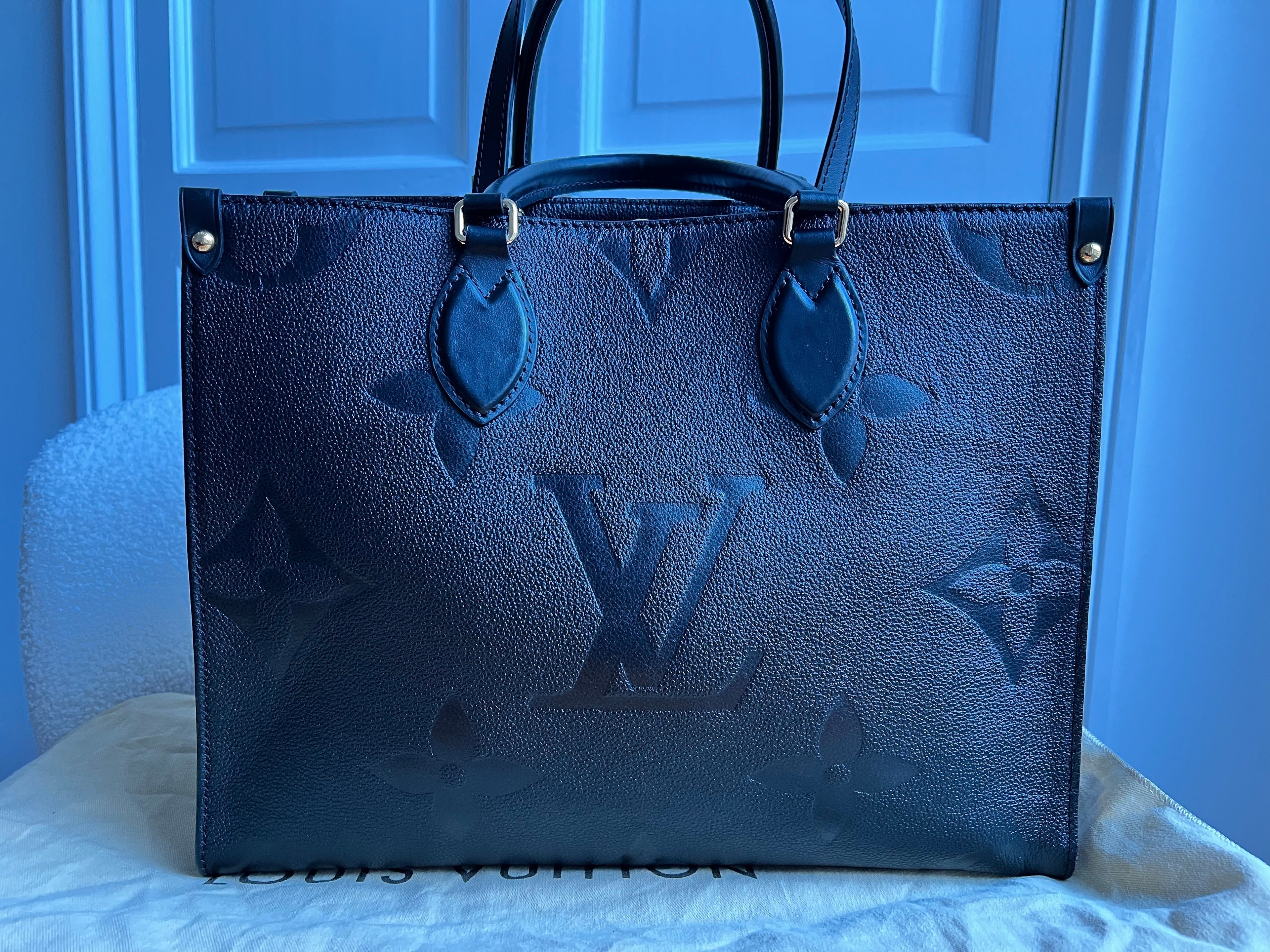 Louis Vuitton On the Go MM Black Empreinte (RRP £2,450)