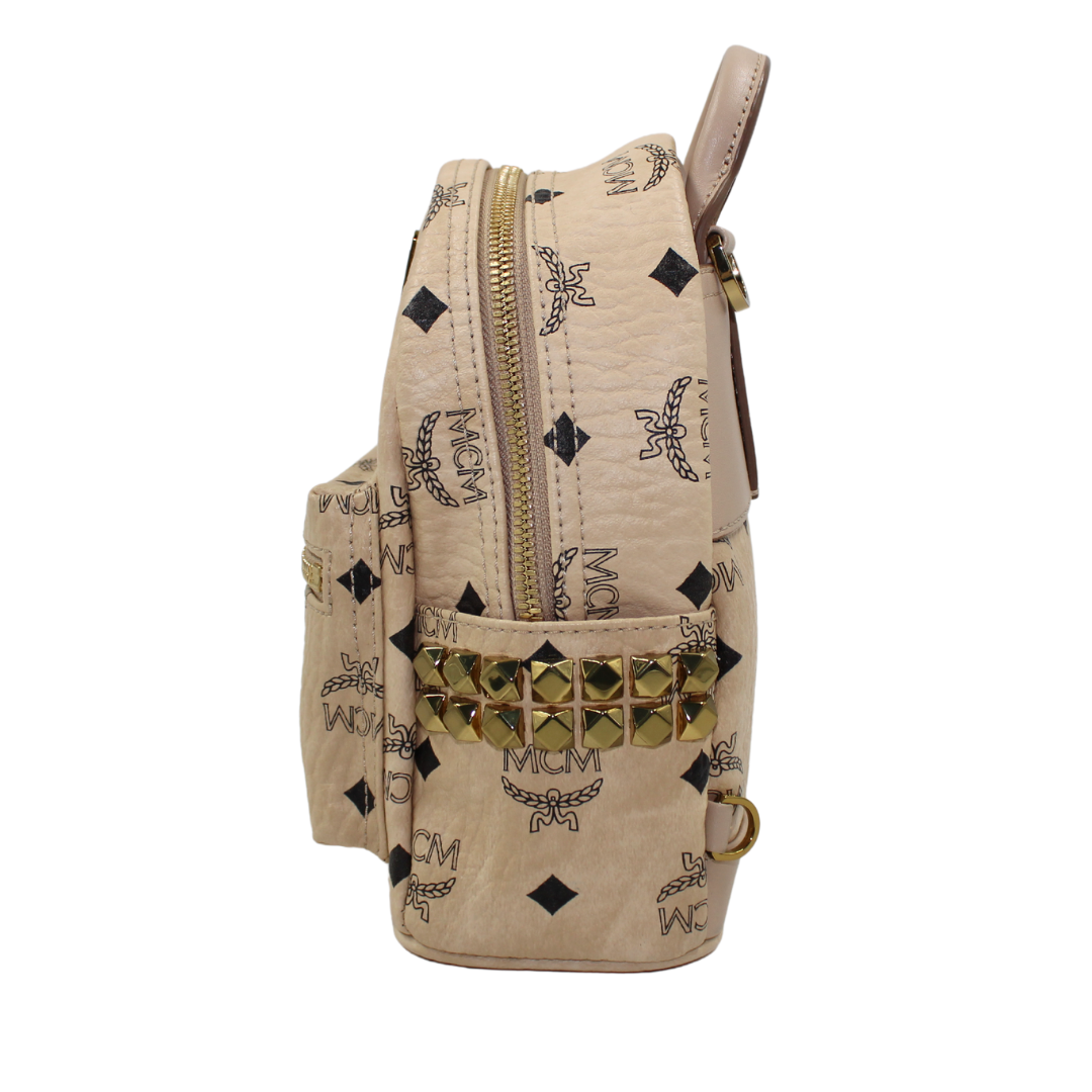 MCM Visetos Side Stud X-Mini Backpack